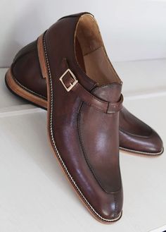 Luxury handcrafted leather shoes crafted with premium quality leather. All inner and outer parts including sole made of genuine leather. Every item we produce has a piece our love, our soul. To find out your exact US size, take a look at our size chart. We are offering free shipping World-wide to all our valued customers. Please note, We make - Made to Order handcrafted leather shoes and it will take 2 to 3 weeks to complete. We ship our products using FedEx / DHL Express and typically it takes Bridle Leather Slip-on Shoes With Stitched Sole, Slip-on Bridle Leather Shoes With Stitched Sole, Leather Monk Strap Shoes With Plain Toe, Leather Snip Toe Loafers With Rubber Sole, Goodyear Welted Bridle Leather Closed Toe Shoes, Leather Loafers With Snip Toe, Leather Loafers With Snip Toe And Leather Sole, Leather Snip Toe Loafers With Leather Sole, Italian Made Leather Shoes With Moc Toe