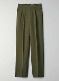 HAZE PANT - High-waisted, pleated wide leg trouser Everlane Way High Drape Pant, Flatlay Pants, Minimal Business Casual, Effortless Pant, Capsule Wardrobe Planning, Crepe Trousers, Olive Pants, Wardrobe Planning, Fashion Aesthetics