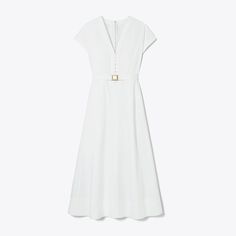 The new collection is defined by clean lines, interesting textures and elegant silhouettes. Our v-neck poplin dress is an effortless and versatile, with a nipped-in waist and a-line skirt. Wear it with or without the matching belt. Formal Casual Dresses, Interesting Textures, Poplin Skirt, Cotton Wrap Dress, Cocktail Formal, Viscose Dress, Dresses Cocktail, Formal Casual, Poplin Dress