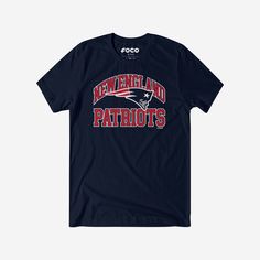 When assembling your fan fit, you need something that lets everyone know that you’re at the top of your game. Well, a stylish team top can help with that endeavor. Change the game and rep the team in this New England Patriots Arched Wordmark T-Shirt. This top features a design that showcases your all-important team colors and a bold team logo display across the chest, meaning this tshirt will prove your unmatched dedication to the New England Patriots when you’re at the game or watching at home Collegiate T-shirt With Team Logo For Sports Events, Game Day Jersey T-shirt With Team Logo, Jersey T-shirt With Team Name For Fan Merchandise, Team Spirit T-shirt With Screen Print For Fan Gear, Screen Print Sports Fan T-shirt, Crew Neck T-shirt For Fan Events, Pre-shrunk Team-colored Fan Apparel T-shirt, Sports Fan T-shirt In Team Colors, Team Name T-shirt For Sports Season