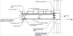 an architectural drawing showing the details for a window sill