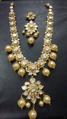 22k Gold South Sea Pearl Jadau Necklace set, diamond polki necklace Earring set, three piece jadau set 22k Gold approx 80-100 gms Diamond Polki 16-20 carats South Sea Pearls 150-180 carats Clip and pearl wire 18 kt gold Yellow Gold Kundan Necklace For Diwali, 22k Yellow Gold Chandbali Kundan Necklace, 22k Gold Meenakari Chandbali Jewelry Sets, Kundan Chandbali Temple Necklace For Formal Occasions, Kundan Chandbali Temple Necklace For Formal Events, 22k Gold Kundan Necklace For Diwali, Yellow Gold Kundan Necklace For Festivals, Formal Kundan Chandbali Temple Necklace, Festival Yellow Gold Kundan Necklace