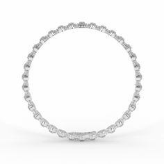 Introducing our exquisite Diamond Tennis Bracelet, a radiant embodiment of timeless elegance and sophistication. This bracelet is a harmonious fusion of classic design and brilliant craftsmanship, meticulously created to adorn your wrist with captivating beauty. At the heart of this stunning piece are scintillating diamonds, each expertly selected for its exceptional quality and dazzling brilliance. These diamonds are meticulously set in a continuous, unbroken line, showcasing their fire and spa Fine Jewelry Diamond White Bracelet With Diamond Cut, Timeless Platinum Bangle Bracelet, Timeless Platinum Bangle Bracelets, Fine Jewelry Diamond White Diamond Cut Bracelets, Diamond White Bangle Bracelets With Prong Setting, Fine Jewelry Diamond-cut Tennis Bangle, Elegant Platinum Bangle With Single Cut Diamonds, White Gold Diamond Cut Bracelet Fine Jewelry, Timeless Cubic Zirconia Bangle With Diamond Cut