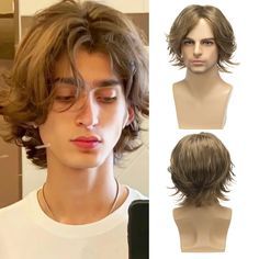 PRICES MAY VARY. Material:The mens curly wig is made of high quality heat resistant synthetic fibers, which is more durable and soft to the touch,just like the real hair,very close to the appearance of human hair. Wig cap:Male wigs has an adjustable and breathable Wig Cap so that you can adjust the hook inside the cap to the correct size to help you wear wig. Occasion:Man short wig perfect for Halloween, Anime Cosplay, Costume Party, Theme Parties, Weddings, Concerts, Christmas, Dating, Workplac Male Wigs, Men Wigs, Cute Couple Halloween, Men's Wigs, Cute Couple Halloween Costumes, Wigs Synthetic, Natural Wigs, Short Layers, Short Layered