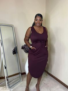 Dare to stand out! Step out in style and confidence with this on-trend drawstring midi dress with pockets. Midi Dress With Pockets, Risk Taker, Stepping Out, Midi Dress Sleeveless, Dress With Pockets, How To Take Photos, In Style, Midi Dress, Confidence