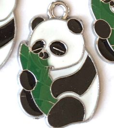 4 Lovely Enamel Panda Bear Hug Banboo Pendant Charm 30X20Mm Personalized Green Craft Supplies For Gift, Handmade Green Craft Supplies For Gifts, Funny Sweaters, Bear Hug, E Bay, Panda Bear, Charm Jewelry, Jewelry Watches, Charms