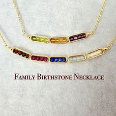 Introducing our Family Birthstone Necklace - a symbol of unity and love. Each 'brick' charm represents a family member, with their unique birthstone creating a strong foundation of togetherness. This necklace is a beautiful way to carry your loved ones with you, perfect for mothers, grandmothers, or as a keepsake for family members. Gift this piece to celebrate the unbreakable bond of family. -Materials and Size- Chain: 18K Gold Filled/White Gold Filled Beads Size: 6mm (please allow a variation Spiritual Anniversary Birthstone Necklace With Gemstone, Spiritual Birthstone Necklace For Anniversary, Customizable Adjustable Birthstone Necklace For Anniversary, Spiritual Birthstone Necklace For Birthday, Spiritual Birthstone Jewelry For Anniversary, Adjustable Birthstone Necklaces For Anniversary, Spiritual Birthstone Necklace For Birthday Gift, Adjustable Multi-stone Jewelry For Gift, Adjustable Multi-stone Jewelry As A Gift