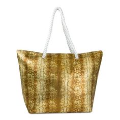 STRAW ROPE TOTE Size: One Size. Color: Bronze. Gender: female. Age Group: adult. Gold Tote Shoulder Bag For Summer, Gold Rectangular Bag For Beach, Rectangular Gold Bag For Beach, Rectangular Gold Beach Bag, Gold Tote Beach Bag For Vacation, Gold Beach Bag For Summer Travel, Trendy Gold Beach Bag, Trendy Gold Bag For The Beach, Chic Gold Beach Bag