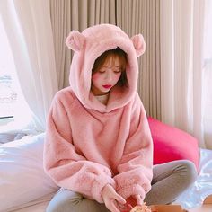 Pink Kawaii Soft Autumn and Winter Fashion Hoodies on Storenvy Pink Kawaii, Soft Autumn, Jewelry Fashion Trends, 2018 Fashion, Fashion Hoodies, Streetwear Tshirt, Jewelry Trends, Clothing Women, Autumn And Winter