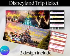 Hello, thanks for checking out this item! Disneyland ticket Christmas, Printable Disneyland Surprise Trip Ticket Template, Surprise Reveal Gift Voucher, Vacation Trip Ticket, Canva Editable, Instant Download, Gift Reveal, Birthday Gift, Editable Boarding Pass, Christmas Surprise Disneyland Ticket, Disneyworld Ticket, Editable Ticket, Surprise Reveal Ticket Gift, Disneyland Ticket, Theme Park Ticket, Christmas gift, New Year gift YOU WILL RECEIVE 1 PDF File Download the PDF via desktop and click Disneyland Surprise, Disney World Tickets, Disneyland Tickets, Christmas Surprise, Ticket Template, Winter Svg, Disneyland Trip, Gift Voucher, Christmas Printable