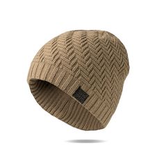 sandstone Men's Lodge Beanie displayed against a white background Cozy Beanie, Mens Beanie, Knit Men, Winter Day, Winter Days, Hats For Men, Stay Warm, Double Layer, Apparel Accessories