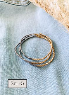 Stretch Bracelet Set, Seed Bead Bracelet, Small Beaded Bracelets, Minimalist Bracelets, Dainty Bracelet, Bracelet Stack, Beach Bracelet - Etsy Copper Beaded Bracelet, Seed Glass Bead Bracelet, Bracelet Sets Diy, Small Beaded Bracelets Diy, Small Bead Bracelets Ideas, Beaded Bracelet Designs, Small Beaded Bracelets, Layer Bracelets, Bracelets Minimalist