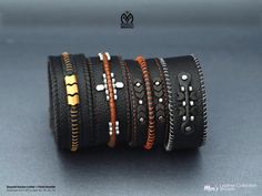 Modern Handmade Black Bracelets, Handmade Black Leather Bracelets, Handmade Black Artisan Leather Bracelet, Handmade Artisan Black Leather Bracelet, Modern Handmade Leather Bracelets, Handmade Leather Bracelets Modern Style, Handmade Modern Leather Bracelets, Custom Handmade Leather Bracelets, Modern Handmade Black Cuff Bracelet