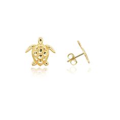 Description: 14k Solid Gold Small Sea Turtle Stud Earrings Item No.: Bon055 Metal Type: 14k Solid Gold (Stamped 14k) Available In 10k Metal Color: Yellow Gold Measurement: Est. Weight: 0.8 Grams. Height: 0.35" (9.1 Mm) Width: 0.37" (9.5 Mm) Brand New Made To Order. Might Take 3-5 Days To Be Shipped. Yellow 14k Gold Fine Jewelry Earrings, Yellow 14k Gold Fine Earrings, Shell-shaped Yellow Gold Earrings Gift, Single Shell-shaped Gold Earring, Elegant Yellow Gold Turtle Jewelry, Ocean-inspired Gold Shell Earrings, Yellow Gold Shell-shaped Earrings For Pierced Ears, Shine Jewelry, Pineapple Earrings