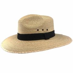 Natural Palm Leaf Wide Brim Safari Hat - SetarTrading Hats Western Sun Hat With Flat Bill For Vacation, Western Style Flat Bill Sun Hat For Vacation, Western Panama Hat With Flat Bill For Summer, Western Style Panama Hat With Flat Bill For Summer, Adjustable Natural Flat Bill Hat, Natural Western Straw Hat For Travel, Adjustable Wide Brim Toquilla Straw Hat, Western Style Straw Hat For Beach, Adjustable Coastal Straw Hat Made Of Toquilla