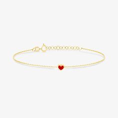 Stylish red heart bracelet would make a bold statement of love for your loved ones, including yourself. Shop bestselling 14k gold initial necklaces. Minimalist Adjustable Chain Bracelet For Valentine's Day, Red 14k Gold Promise Jewelry, Delicate Jewelry For Valentine's Day Promise, Delicate Promise Jewelry For Valentine's Day, Sterling Silver Bracelets For Promise, Yellow Gold Adjustable Chain Bracelet For Valentine's Day, Sterling Silver Yellow Gold Bracelets For Promise, Yellow Gold Sterling Silver Bracelets For Promise, Elegant Red Heart Bracelet For Gift