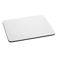 a white mouse pad on a white background