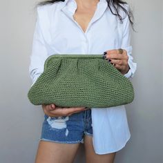 "Khaki Pouch Bag, Khaki Summer Pouch Bag, Modern Khaki Handmade Clutch Bag For Women 📌 Get ready for the summer of 2023 with our stylish and versatile summer bag, meticulously handcrafted with eco-friendly paper yarn. 📌 This summer bag is the perfect accessory for women who want to embrace the season with a touch of crochet charm and natural elegance. 📌 Available in three convenient sizes - small, medium, and large - you can choose the perfect size to suit your needs and style. 📌 Made with a Casual Summer Clutch With Removable Pouch, Trendy Everyday Summer Clutch, Casual Summer Everyday Clutch, Casual Summer Bags With Zipper Pouch, Casual Handmade Travel Pouch, Casual Clutch With Removable Pouch, Casual Clutch With Zipper Pouch, Casual Summer Clutch For Everyday Use, Summer Clutch Bag With Zipper Pouch