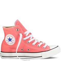 Chuck Taylor Fresh Colors #Converse #Hightop #shoes Color Converse, Basket Style, Salmon Pink, Shoe Obsession