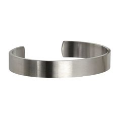 Simple, yet stylish, this men's stainless steel cuff bracelet is a versatile addition to your accessories collection. Simple, yet stylish, this men's stainless steel cuff bracelet is a versatile addition to your accessories collection. Length: 7.5 in. Metal: stainless steel Finish: satin Packaging: boxed Please note, due to the high value of this item, a signature may be required upon delivery. Size: One Size. Color: White. Gender: male. Age Group: adult. Adjustable Stainless Steel Cuff Bracelet For Formal Occasions, Adjustable Stainless Steel Cuff Bracelet, Minimalist Formal Cuff Bracelet, Stainless Steel Bangle Cuff Bracelet, Modern Metal Cuff Bracelet, Modern Stainless Steel Bangle, Modern Stainless Steel Cuff Bracelet As Gift, Classic Formal Stainless Steel Cuff Bracelet, Classic Stainless Steel Cuff Bracelet For Everyday