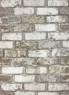 an old brick wall is shown in this image