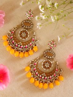 Statement earrings for a statement look! These handmade high quality kundan polki and meenakari earrings in a stunning golden tone are a unique addition to your outfit to glam it up! These can be paired with both Indian and western outfits. They are also extremely lightweight because they are handcrafted. Easy on your ears and beautiful for the eyes 💖 For any queries, please reach out to us. Happy shopping! Diwali Jewellery, Silver Spring, Western Outfits, Design Element, Diwali, Statement Earrings, Jewelry Earrings Dangle, Dangle Drop Earrings, Happy Shopping