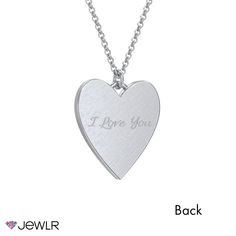 A fun and colorful way to show a little love! Personalize the front of this heart pendant with an initial and a choice of cold enamel color options, and complete with a meaningful engraving on the back. Your necklace will be handcrafted in sterling silver, white, yellow, or rose gold and is available with a selection of chain lengths for the perfect fit. Personalized Heart-shaped Engraved Jewelry, Personalized Engraved Heart Jewelry, Heart-shaped Engraved Jewelry For Personalized Gift, Engraved Heart Pendant Jewelry For Personalized Gift, Personalized Heart-shaped Meaningful Jewelry, Personalized Meaningful Heart Pendant Necklace, Personalized Heart Jewelry For Personalized Gift, Heart-shaped Personalized Jewelry, Customizable Heart Charm Necklaces For Anniversary