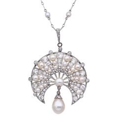 Weight: 10.6 Grams Stone: Pearl & Approx .75 TCW Old Euro Cut Diamonds Pendant Measurements: 30 x 31 mm Chain Length: 15 Inches Hallmark: Platinum Tested ITEM #: BR-1240-040324-12 Mabe Pearl, Sea Pearls, Antique Art Deco, Art Deco Jewelry, Gorgeous Jewelry, London Blue Topaz, Diamond Pendant Necklace, Pendant Bracelet, Antique Art