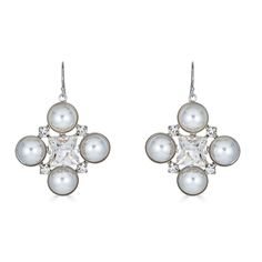 TUDOR EARRINGS - Epona Valley | Luxury Hair Accessories | Bridal Accessories | Made In NYC White Clip-on Pearl Earrings For Evening, Formal Pearl Embellished Drop Chandelier Earrings, Formal Pearl Embellished Chandelier Drop Earrings, Evening Pearl Drop Diamond Earrings, Formal Pearl Clip-on Earrings, Elegant Pearl White Chandelier Earrings, Elegant Chandelier Earrings With Pearl Charm, Classic Pearl Bridal Earrings For Evening, White Classic Drop Cluster Earrings