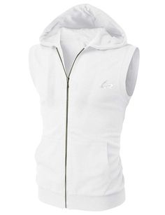 PRICES MAY VARY. Soft, breathable ,lightweight and moisture-wicking fabric keep you cool and dry moving comfortably during your workout or casual Mens sleeveless muscle tank tops with V-tapered style & fit design ,zip-up vest front with kangaroo pocket , the flexible, loose ,stringer allows your arms to move more easily Sleeveless hoodie gym vest great for all seasons, summer ,winter,fall spring and for bodybuilders, gym fanatics, and men with muscular athletic physiques. Perfect for gym, physic Sporty Cotton Vest With Moisture-wicking, Athleisure Hooded Sports Vest, Hooded Athleisure Vest For Sports, Hooded Sports Vest, White Sleeveless Outdoor Vest, Cotton Sports Vest For Sportswear, Sporty Moisture-wicking Vest For Streetwear, Outdoor Sleeveless Moisture-wicking Activewear, Sleeveless Moisture-wicking Outdoor Activewear