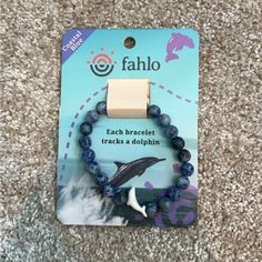 Beaded Dolphin Fahlo Bracelet. New, Never Worn. Marine Biology Gifts, Fahlo Bracelet Aesthetic, Beach Themed Gifts, Fahlo Bracelets, Fahlo Bracelet, Beaded Dolphin, Beach Theme Birthday, Marine Jewelry, Pokemon Jewelry