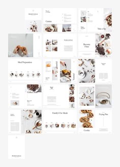 an image of the layout for a website with food items on it, including nuts and other