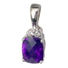 This set includes a captivating ring, pendant, and earrings, all meticulously crafted in lustrous 14K white gold. The star of the ensemble is the exquisite amethyst, radiating its rich purple hues, surrounded by sparkling diamonds that add a touch of brilliance. Each piece is designed to complement the others, creating a seamless and sophisticated look. Weight: 8.6gMaterial: 14K White GoldEarrings Length: 24 mmDiamond: 4 x 0.02Ctw = 0.08CtwAmethyst: 2 x 0.75Ctw = 1.50Ctw AproxPendant Length: 18 Formal Amethyst Jewelry With Polished Finish, Purple Amethyst Gemstones With Prong Setting, Luxury Purple Diamond-cut Jewelry, Elegant Purple Jewelry With Polished Finish, Formal Purple Jewelry With Polished Finish, Formal Purple Diamond Cut Jewelry, Purple Sterling Silver Diamond Cut Jewelry, Purple Diamond Cut Sterling Silver Jewelry, Purple Sterling Silver Jewelry Diamond Cut