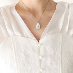 Style: Female Material: Titanium Steel, White Sea Shell / Mother of Pearl ，Opal Pearl Type: Cultured Pearl Color: White Necklace Length: 40+5cm White Moonstone Clavicle Chain Necklace, White Pendant Drop Necklace With Clavicle Chain, White Teardrop Clavicle Chain Necklace, White Drop Necklace With Clavicle Chain, Teardrop Crystal Clavicle Chain Necklace, White Crystal Pendant Necklace With Clavicle Chain, White Teardrop Pendant Clavicle Chain Necklace, White Moonstone Drop Necklaces, White Moonstone Drop Necklace