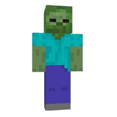 an image of a minecraft zombie standing in front of a leaf sprout