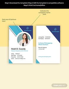 the front and back side of a business card with an image of a woman's face