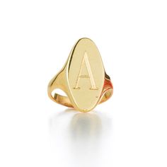 SARAH CHLOE LANA ELONGATED SIGNET RING Signet Rings Women, Gold Jewelry Gift, Monogram Ring, Gold Signet Ring, Engraved Jewelry, Evil Eye Jewelry, Jewelry Inspo, Signet Ring, Diamond Earrings Studs