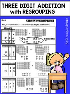 2 and 3 digit addition | 2nd grade math, regrouping, teaching math