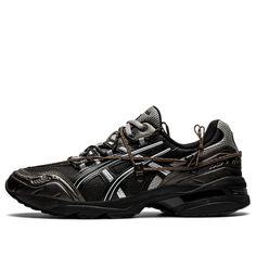 ASICS Andersson Bell x Gel 1090 'Black Silver' Black/Silver 1203A115-006 Men’s Tennis Shoes, Gel Nimbus 9, Streetwear Lifestyle, Bungee Cords, Asics Sneakers, Shoe Wishlist, Street Fashion Men Streetwear, Marathon Running Shoes, Black Trainers