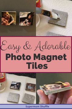 Mason Jar Crafts Diy Christmas, At Home Crafts For Kids, Magnet Tiles, Diy Magnets, Quick And Easy Crafts, Magnet Crafts, Craft Display, Simple Craft, Cheap Crafts