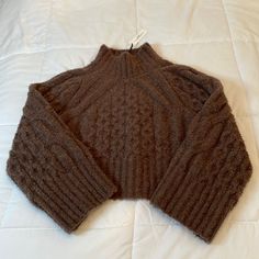 Brown Knit Sweater From Express. Size Xs. Brand New Condition. Brown Chenille Sweater, Brown Knitted Winter Sweater, Thick Knit Sweater, Brown Turtleneck Sweater, Brown Knit Sweater, Chunky Turtleneck Sweater, White Turtleneck Sweater, White Turtleneck, Oversized Knitted Sweaters