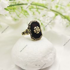 924 Gold Plated Silver  Natural Black Onyx Handmade ring Onyx Wedding Band, Onyx Wedding Ring, Black Onyx Ring Gold, Vintage Onyx Ring, American Diamond Ring, Goth Ring, Gothic Wedding Rings, Black Onyx Jewelry, Onyx Jewelry