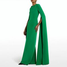 ad eBay - Celebrity Party Womens Handmade Cut Solid Long Ball Gown Cloak Evening Dress Sz - Buy Now, click the link (eBay) Long Fitted Party Dresses, Fitted Cape Sleeve Wedding Dress, Chic Long Sleeve Gown For Evening, Chic Dresses With Cape Sleeves For Fall, Green Long Sleeve Midi Dress For Party, Chic Long Sleeve Evening Gown, Green Long Sleeve Dress For Fall Party, Green Long Sleeve Fall Party Dress, Spring Party Evening Dress With Cape Sleeves