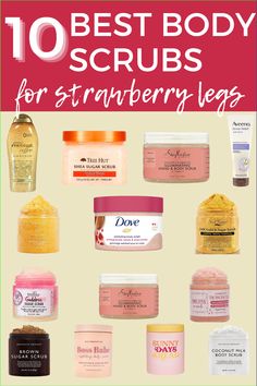 The 10 best body scrubs that are perfect for exfoliating away your dead skin revealing the smooth glowing skin you never knew you had! These 10 best body scrub products are loved by women worldwide! These best exfoliating leg scrubs include drugstore picks and are great for dry skin too. We're sure you'll find the very best exfoliating body scrub for yourself right here so you can upgrade your shower routine. Best Body Scrubs For Black Women, Best Body Scrubs For Women, Best Body Scrub For Glowing Skin, Scrub For Strawberry Skin, Best Exfoliating Body Scrub, Exfoliate Body Scrub, Stretch Mark Prevention Pregnancy, Fragrance Combos, Body Exfoliating Scrub