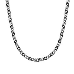 "This men's LYNX curb chain necklace looks great with any outfit. This men's LYNX curb chain necklace looks great with any outfit. Length: 24 in. Chain type: curb Chain width: 7 mm. Metal: stainless steel Plating: black ion plated Finish: polished Packaging: pouch Size: 24"". Color: Multicolor. Gender: male. Age Group: adult." Black Oval Link Necklace, Black Link Jewelry For Streetwear, Black Figaro Chain Link Jewelry, Black Figaro Chain Link Necklace, Black Figaro Chain Jewelry, Black Figaro Chain Necklace, Black Figaro Chain Necklace Gift, Black Figaro Chain Necklace As Gift, Black Figaro Chain Necklace For Gift