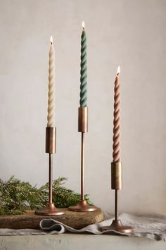 Twisty Taper Candles, Set of 3 Forest Mix | Terrain Bunny Dishes, Anthropologie Candle, Cake Stand Ceramic, Organic Ceramics, Outdoor Living Furniture, The Cave, Holiday Planning, Unique Candles, Candle Collection