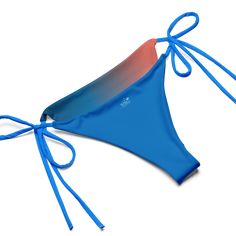 Stay comfortable and beach ready all summer in this FYC String Bikini set. It’s made from soft recycled polyester with double-layering and UPF 50+. Style the straps how you like, and get ready to swim! • Soft and stretchy material with UPF 50+ • Sizes up to 4XL • Bikini top comes with removable padding for comfort • Multiple ways to tie and style the bikini set Disclaimer: To make your All-Over Print Recycled String Bikini last longer, thoroughly rinse it off after each use and get rid of any ch Beach Season Swimwear With Adjustable Straps And Tie-side Bottom, Adjustable Straps Tie-side Bottom Swimwear For Beach Season, Nylon Tie-side Bottom Swimwear For Beachwear, Beachy Swimwear With Adjustable Tie-side Bottom, Nylon Tie-side Bottom Swimwear For Sunbathing, Adjustable Blue Nylon Swimwear, Seamless Tie-side Bottom Swimwear For Beach Season, Beachwear Swimwear With Uv Protection And Tie-side Bottom, Nylon Tie-side Swimwear For Beach Season