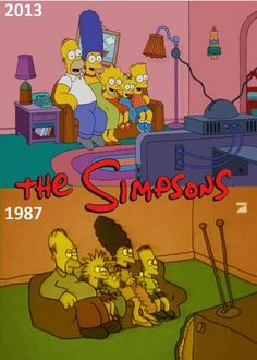 the simpsonss are sitting in their living room