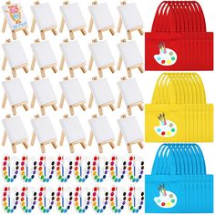 wooden eases and cards for children to play with, set of 12 by kidkrart