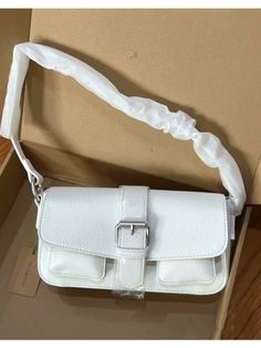 Tavimart Casual Women White Buckle Underarm Bag Summer Fashion Ladies Vintage Bags Female Zipper-up Solid Color Shoulder Bags Bag Summer, Underarm Bag, Vintage Bags, White Bag, Shoulder Bags, Casual Women, Summer Fashion, Buckle, Solid Color